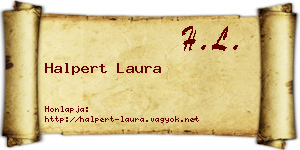 Halpert Laura névjegykártya